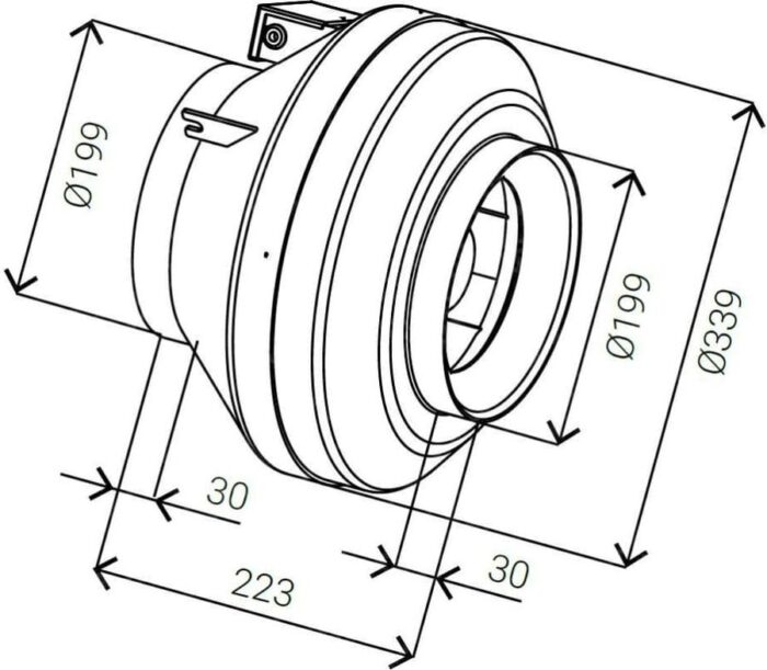 8020118129 Вентилятор круглый канальный IDA-200 IMP.FBP.E22A.2E.200 Hirschmann — изображение 4