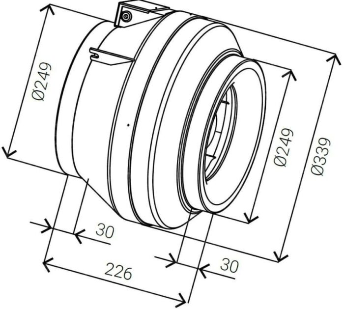 8020118130 Вентилятор круглый канальный IDA-250 IMP.FBP.E25.2E.250 Hirschmann — изображение 4