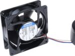 8006138859 4112N/2H4, Fan Tubeaxial 12VDC Square - 119mm L x 119mm H Ball 209.0 CFM (5.85m³/min) 3 Wire Leads Hirschmann