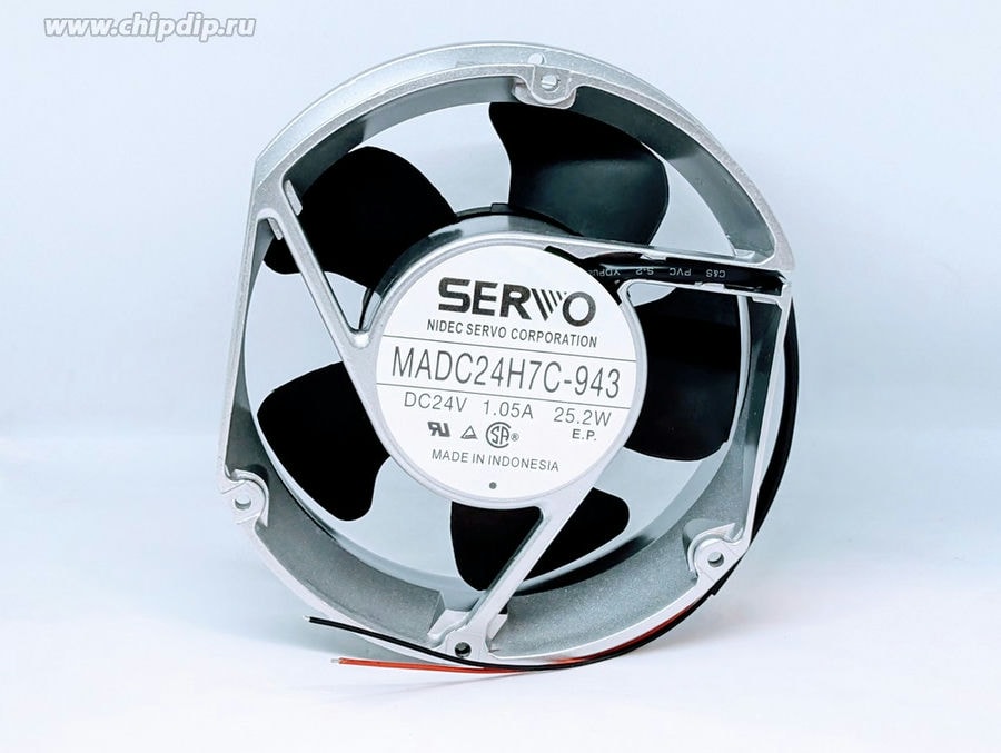 doc028500721 8035599522 Вентилятор Servo MADC24H7C-943 172x152x51мм (170мм х 150мм х 50мм) 24V 25.2W 1.05A OEM серые 2pin Hirschmann — изображение 1