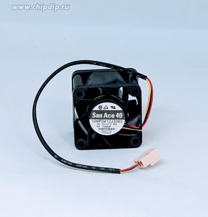 8035598105 Вентилятор Sanyo Denki SanAce40 109P0412J3063 (109P0412J3123) 40x28мм 12V 4.9W 0.35A OEM () Hirschmann — изображение 2