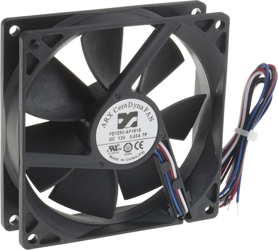 doc028511996 8002720978 FD1290-AP181E3AL, CeraDyna Series Axial Fan, 12 V dc, DC Operation, 126m³/h, 6W, 92 x 92 x 25mm Hirschmann — изображение 1