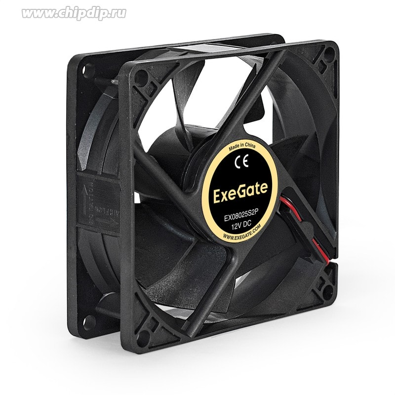 doc028572650 8020307041 EX294047RUS, Вентилятор 12В DC ExeGate EX08025S2P (80x80x25 мм, Sleeve bearing (подшипник скольжения), 2pin (разъем 2.54), 2200RPM, 22dBA) Hirschmann — изображение 1