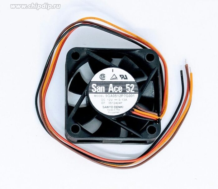 8017376055 Вентилятор Sanyo Denki San Ace 9GA0512P7G001 DC12V 1.56W 0.130A 52x15 4pin Hirschmann — изображение 6