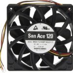 8000136191 9GV1248P4G011, San Ace 9GV Series Axial Fan, 48 V dc, DC Operation, 289.8m³/h, 20.16W, 420mA Max, 120 x 120 x 25mm Hirschmann