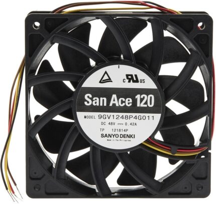 8000136191 9GV1248P4G011, San Ace 9GV Series Axial Fan, 48 V dc, DC Operation, 289.8m³/h, 20.16W, 420mA Max, 120 x 120 x 25mm Hirschmann