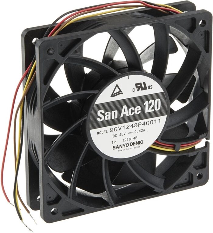 8000136191 9GV1248P4G011, San Ace 9GV Series Axial Fan, 48 V dc, DC Operation, 289.8m³/h, 20.16W, 420mA Max, 120 x 120 x 25mm Hirschmann — изображение 2