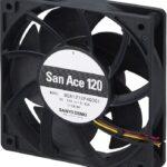 8007016853 9GA1212P4G001, Fan Tubeaxial 12VDC Square - 120mm L x 120mm H Ball 134.3 CFM (3.76m³/min) 4 Wire Leads Hirschmann