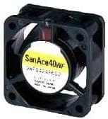 8006980729 9WF0424H7D01, Fan Tubeaxial 24VDC Square - 40mm L x 40mm H Ball 6.9 CFM (0.193m³/min) 3 Wire Leads Hirschmann