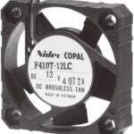 8004771282 F410T-05LC, DC Fans Brushless DC Fan, 40 X 40 X 10mm, 5V DC, .11m3/min Air flow, 10 Pa Static pressure, 12db Noise, 1 sleeve bearing Hirschmann
