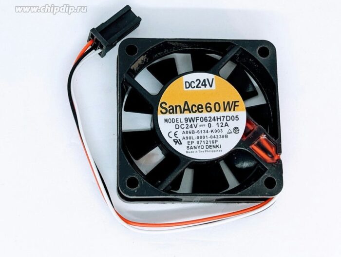 8020797783 Вентилятор Sanyo Denki 9WF0624H7D05 24VDC 0.12A 60x15 3pin () Hirschmann — изображение 2