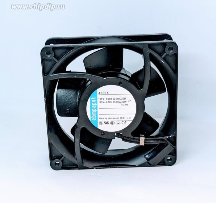 8006011439 4606X, Fan Tubeaxial 115VAC Square - 119mm L x 119mm H Ball 106.0 CFM (2.97m³/min) 2 Terminals Hirschmann — изображение 5