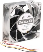 8007302452 9HV1248P1G001, DC Fans Fan, 120x120x38mm, 48VDC, 293CFM, High Static Pressure, Ribless, Ball, Tach/PWM Hirschmann