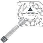 8004663512 BSB01703HA3-00CAJ, Blowers & Centrifugal Fans Blower, 17x3mm, 3VDC, Sleeve, 3 Position Connector, Lock Rotor Sensor Hirschmann