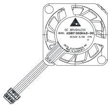 8004663512 BSB01703HA3-00CAJ, Blowers & Centrifugal Fans Blower, 17x3mm, 3VDC, Sleeve, 3 Position Connector, Lock Rotor Sensor Hirschmann