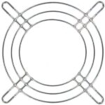 8004681103 08153, Fan Accessories 80mm Wire Form Fan Guard, Bright Nickel Chrome Finish Hirschmann