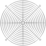 8004681104 08155, Fan Accessories 254mm Wire Form Fan Guard, Bright Nickel Chrome Finis Hirschmann