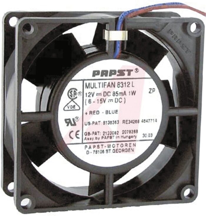 8014725133 Вентилятор Ebmpapst 8312HL 12V 4W 80x80x32 Hirschmann — изображение 4