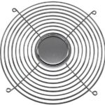 8006056324 G254-10P, 254mm Dia Fan Grill Guard - Flat Steel, Chrome Plated Hirschmann
