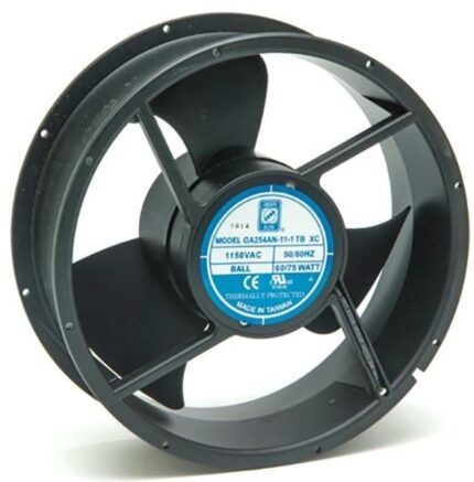 8004715779 OA254AN-22-1WBXC, AC Fans Tubeaxial Fan, 254x254x89mm, 230VAC, 850CFM, 75W, 69dBA, 2700RPM, Ball, Leads Hirschmann