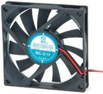 8004715786 OD8015-12MB, DC Fans DC Fan, 80x80x15mm, 12VDC, 23CFM, 0.12A, 26dBA, 2500RPM, Dual Ball, 2xWire 24AWG Hirschmann