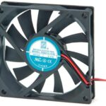 8004715786 OD8015-12MB, DC Fans DC Fan, 80x80x15mm, 12VDC, 23CFM, 0.12A, 26dBA, 2500RPM, Dual Ball, 2xWire 24AWG Hirschmann