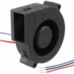 8005741497 BFB0712HH-AF00, Fan Blower 12VDC Square/Rounded - 75.7mm L x 75.7mm H Ball 15.3 CFM (0.428m³/min) 3 Wire Leads Hirschmann