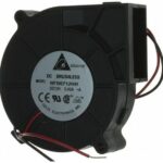 8004746958 BFB0712HH-A, Blowers & Centrifugal Fans DC Blower, 75.7x75.7x25mm, 12VDC, Ball Bearing, Lead Wires, Locked Rotor Sensor Hirschmann