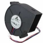 8004746961 BFB0712M-AF00, Blowers & Centrifugal Fans Blower, 75.7x75.7x25mm, 12VDC, Ball, 3x Lead Wire, Lock Rotor Sensor, Tachometer Hirschmann