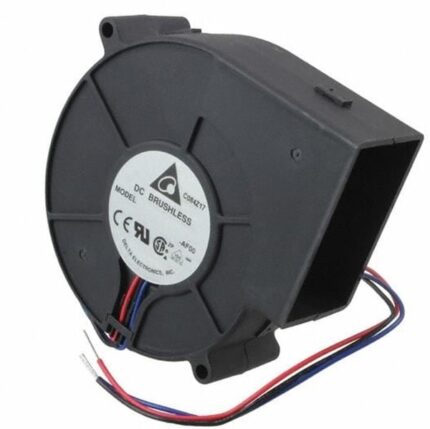 8006104497 BFB0712M-AF00, Fan Blower 12VDC Square/Rounded - 75.7mm L x 75.7mm H Ball 11.3 CFM (0.316m³/min) 3 Wire Leads Hirschmann