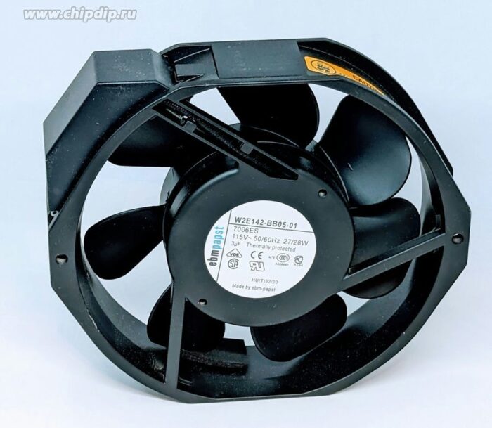 8007683423 Вентилятор Ebmpapst W2E142-BB05-01 7006ES 115V 50/60Hz 27/28W 172X150X38 Клемма Hirschmann — изображение 2