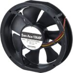 8005415541 9RF1324P3H001, DC Fans DC Axial Fan, Reversible Flow, 136x28mm Round, 24VDC, Tach/PWM Hirschmann