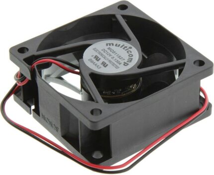 8002417144 MC011527, DC Axial Fan, 12 V, Square, 60 mm, 25 mm, Vapo Bearing, 27 CFM Hirschmann