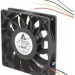 8008651894 FFC1212D-F00, Fan Tubeaxial 12VDC Square - 120mm L x 120mm H Ball 150.3 CFM (4.21m³/min) 4 Wire Leads Hirschmann