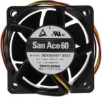 8008671927 9GV0648P1H031, Fan Tubeaxial 48VDC Square - 60mm L x 60mm H Ball 76.0 CFM (2.13m³/min) 4 Wire Leads Hirschmann