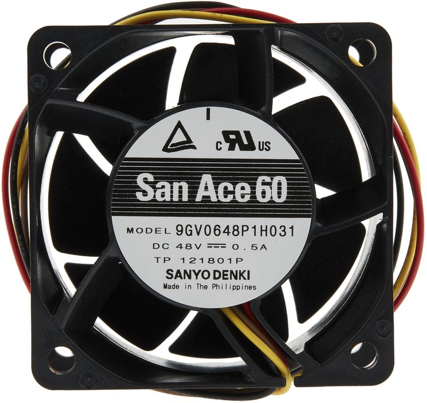 doc029075800 8008671927 9GV0648P1H031, Fan Tubeaxial 48VDC Square - 60mm L x 60mm H Ball 76.0 CFM (2.13m³/min) 4 Wire Leads Hirschmann — изображение 1