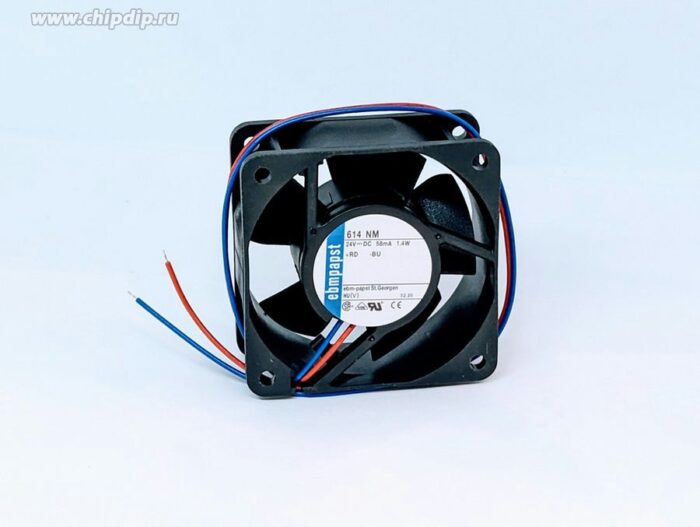 8035597366 Вентилятор Ebmpapst 614NM 24V DC 58mA 1.4W 60x25 2pin () Hirschmann — изображение 4