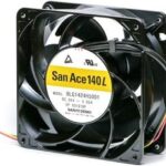 8006917001 9LG1424H5001, Fan Tubeaxial 24VDC Square - 140mm L x 140mm H Ball 173.0 CFM (4.84m³/min) 3 Wire Leads Hirschmann