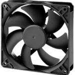 8033950785 MFC0251V1-000U-A99, Fan Tubeaxial 12VDC Square - 120mm L x 120mm H Vapo-Bearing™ 108.2 CFM (3.03m³/min) 2 Wire Leads Hirschmann