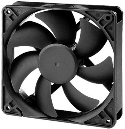 8033873643 MFC0251V3-000U-A99, Fan Tubeaxial 12VDC Square - 120mm L x 120mm H Vapo-Bearing™ 75.0 CFM (2.10m³/min) 2 Wire Leads Hirschmann