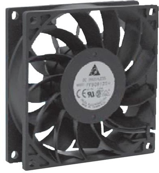 doc029286363 8005878204 FFB0912SH, Fan Tubeaxial 12VDC Square - 92mm L x 92mm H Ball 90.0 CFM (2.52m³/min) 2 Wire Leads Hirschmann — изображение 1