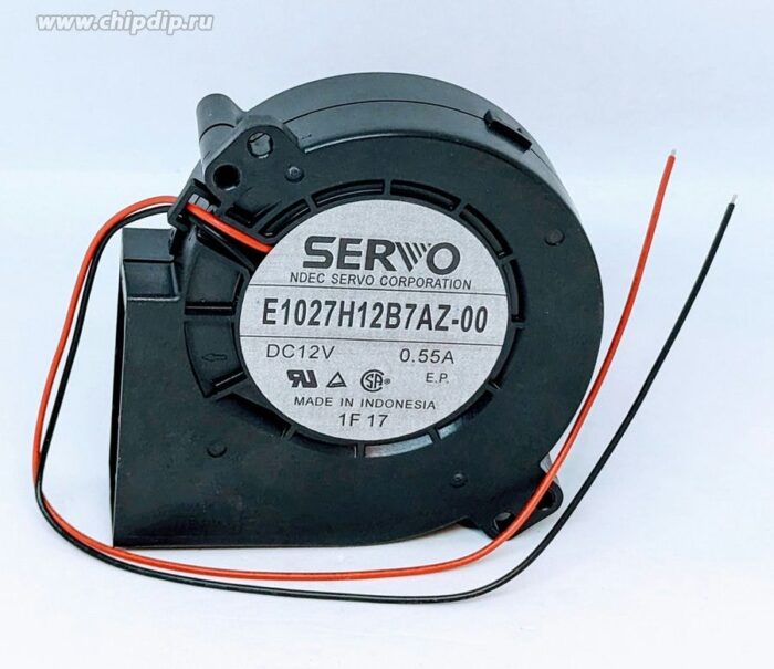 8017105866 Вентилятор Servo E1027H12B7AZ-00 DC 12V 0.55A 97x95x25мм 2pin (улитка) () Hirschmann — изображение 2
