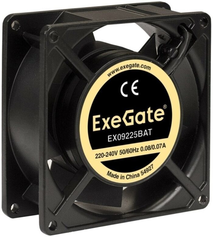 8009510062 EX289004RUS, Вентилятор 220В AC ExeGate EX09225BAT (92x92x25 мм, 2-Ball (двойной шарикоподшипник), клеммы, 2600RPM, 31dBA) Hirschmann — изображение 7