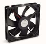 8020767807 11925SA-12N-EA-D0, DC Fans DC Tubeaxial Fan, 119x119x25mm, 12VDC, 88.2CFM, Flange Mount, Ball, 2 Lead Wire Hirschmann
