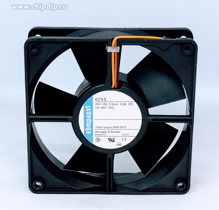 8015506586 Вентилятор Ebmpapst 4374S 24V 250mA 5W 120X32 Клемма Hirschmann — изображение 5