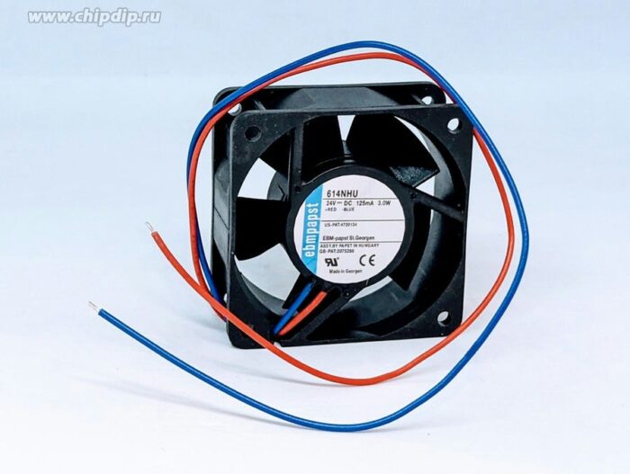 9000431828 614NHU, Вентилятор DC24V, 125mA, 3.0W, 2pin, 60x25 Hirschmann — изображение 3