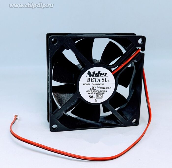 8017873729 Вентилятор Nidec D08A-24TS2 01 24V DC 0.23A 80X25 2pin () Hirschmann — изображение 2
