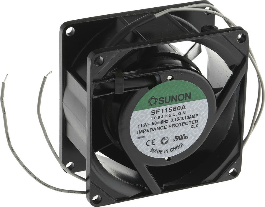 doc029429718 8005868085 SF11580A-1083HSL.GN, Fan Tubeaxial 115VAC Square - 80mm L x 80mm H Sleeve 30.0 CFM (0.840m³/min) 2 Wire Leads Hirschmann — изображение 1