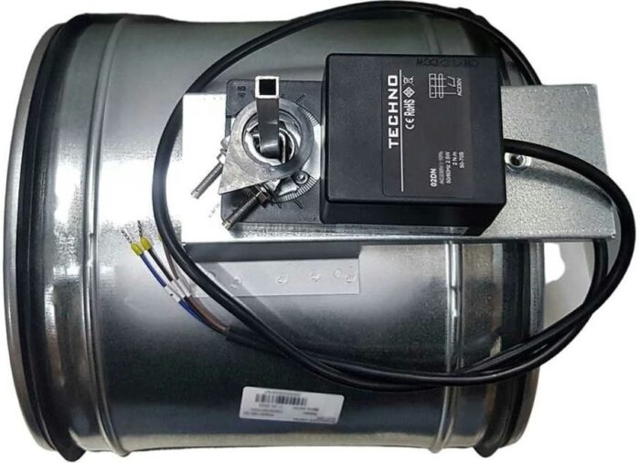 8020842452 TKD200-02DN/24V Регулирующая заслонка круглая, диам. 200мм с риверсивным электроприводом 2Нм, 24В, управление открыто/закрыто 550202 Hirschmann — изображение 3