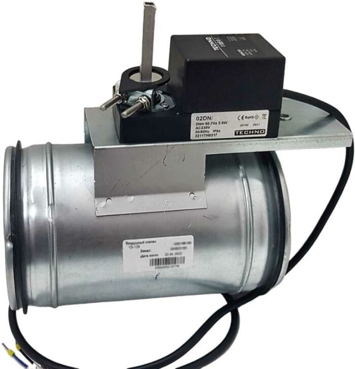 8020842462 TKD125-02DN/230V Регулирующая заслонка круглая, диам. 125мм с риверсивным электроприводом 2Нм, 220В ... Hirschmann — изображение 3